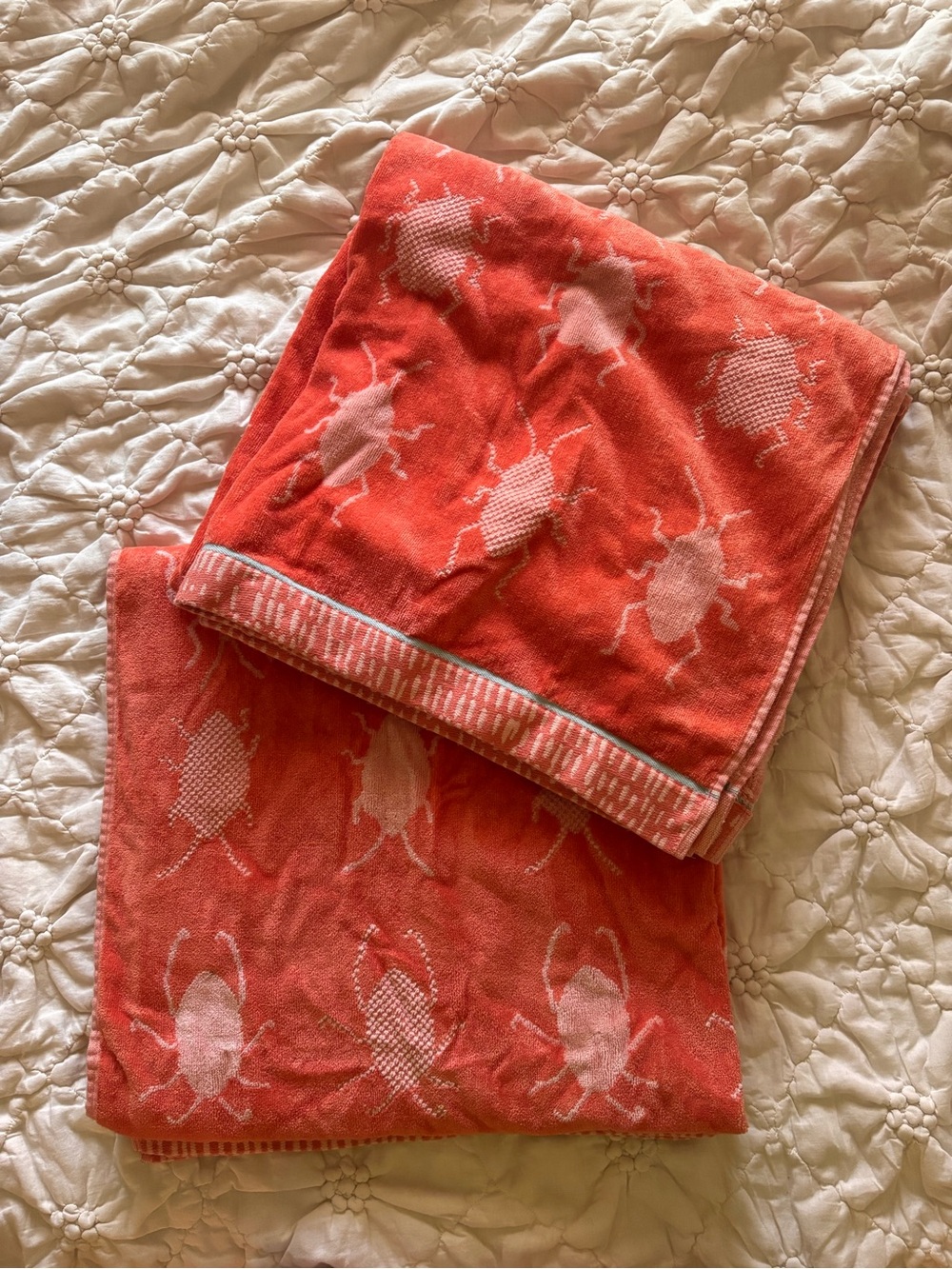 Opalhouse Coral Beetle Cotton Beach Towels